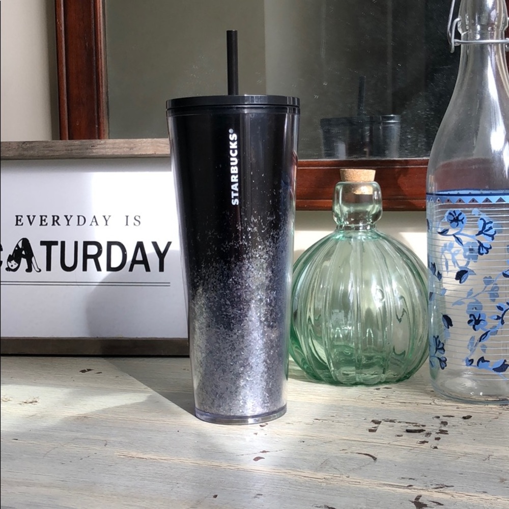 🌟STARBUCKS Black & silver ombré tumbler